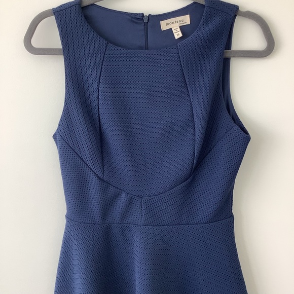 Monteau Navy Blue dress Size medium Workwear Business Or Casual Occasional - Picture 2 of 7